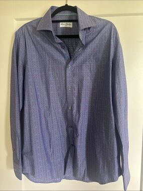 Robert Graham size 42 Lavender/Purple Patterned Button-Up Shirt, neck size 16.5